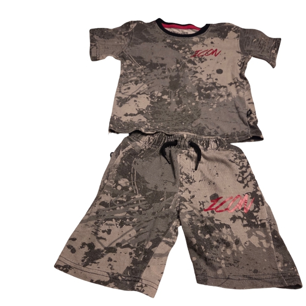 ICON Kids Set in Gray and Black Camo